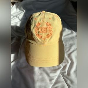 PINK VS embroidered orange nylon hat